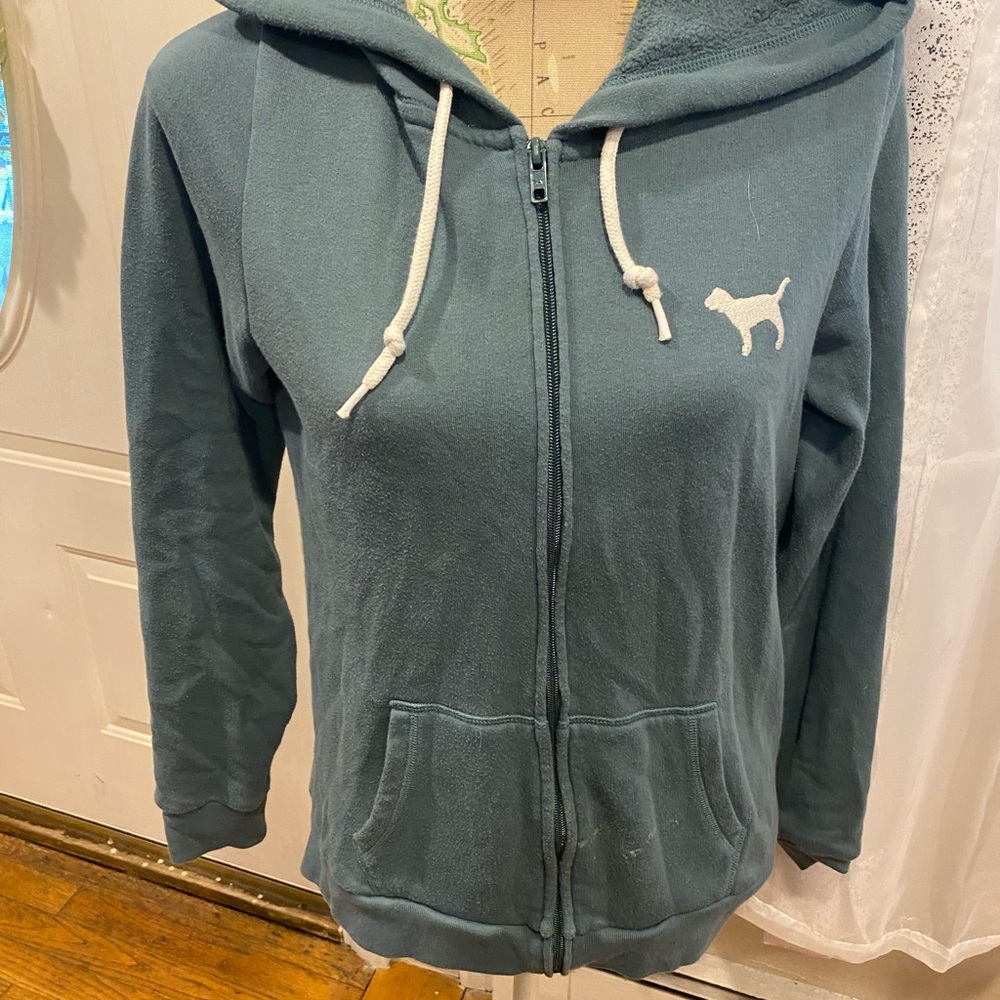 Like New Pink Victoria Secret Full Zip Hoodie - Picture 3 of 8